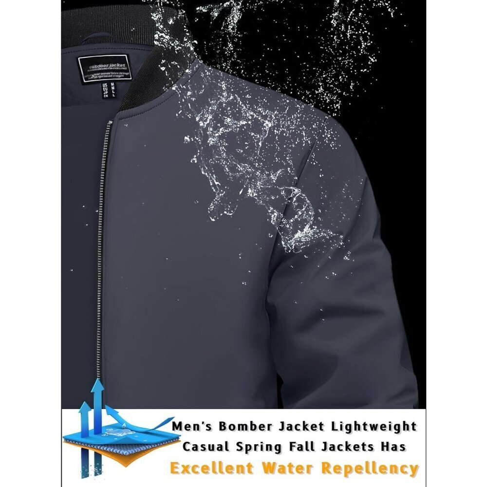 Men's Lightweight Stylish Casual Winter Warm #02 White Bomber Jacket Coats - Picture 4 of 8